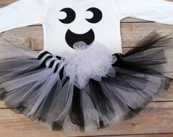 Ghost Halloween Tutu- Halloween Outfit-Halloween Costume-Halloween-Baby Costume