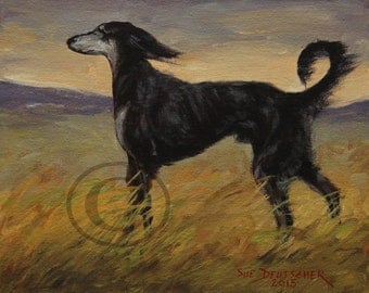Saluki Hound - 11x14 print from painting sold by artist