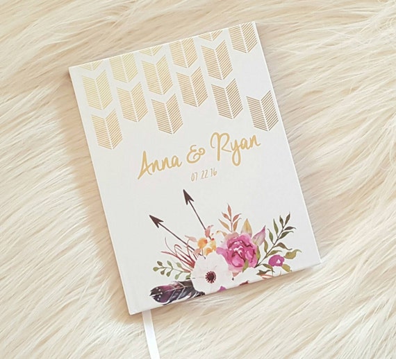 Rustic Wedding Guest Book Guest Book Wedding by Studio333Designs