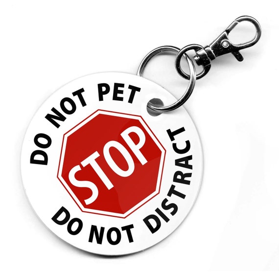 SERVICE DOG Do Not Pet Do Not Distract 2.5 inch PVC Dog Tag