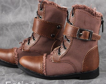 Fatiao - New 1/3 BJD Supper dollfie SD Cool Boots Dolls Shoes Brown (Size 8.5cm)