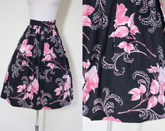 50s Skirt Vintage 1950s Ruffled Girly Skirt by jumblelaya