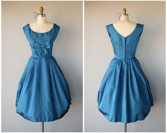 1950s dress / 50s floral sheath dress / 60s by CustardHeartVintage