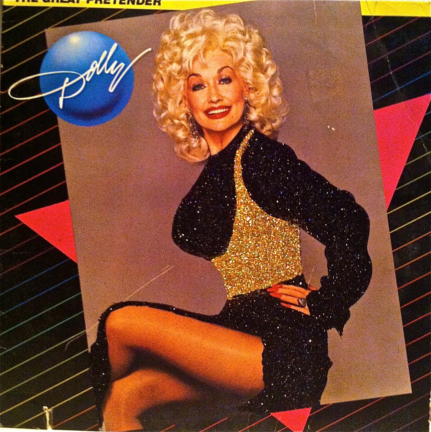 Glittered Dolly Parton Album Cover Art