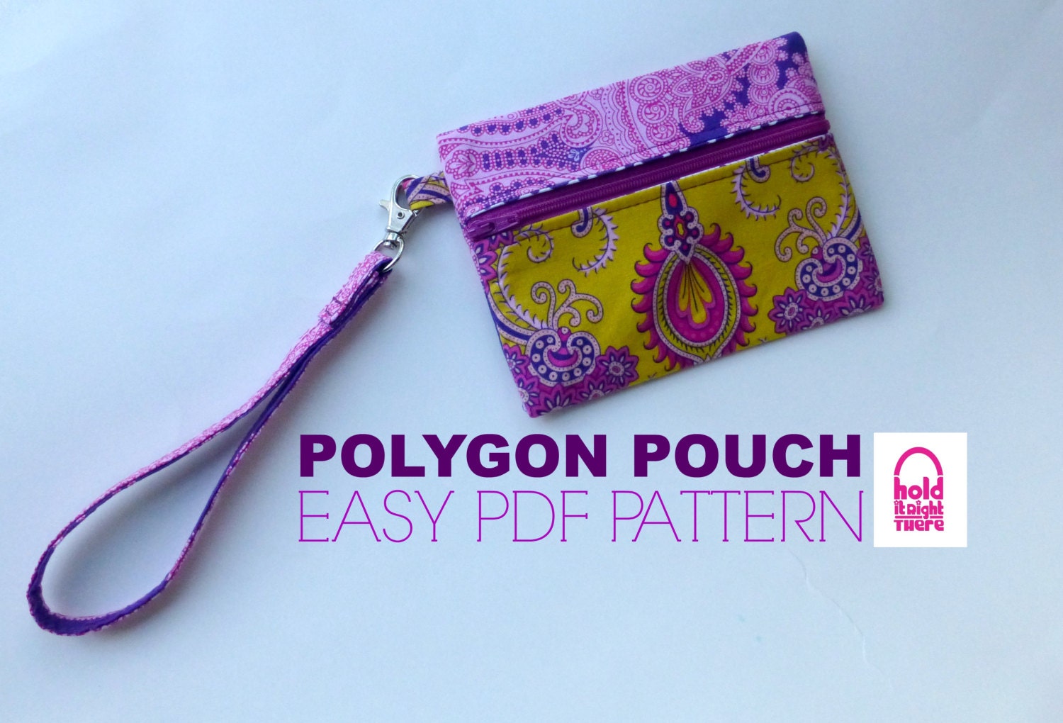PDF PATTERN Polygon Pouch 3 Easy Zipper Pouch Wristlets