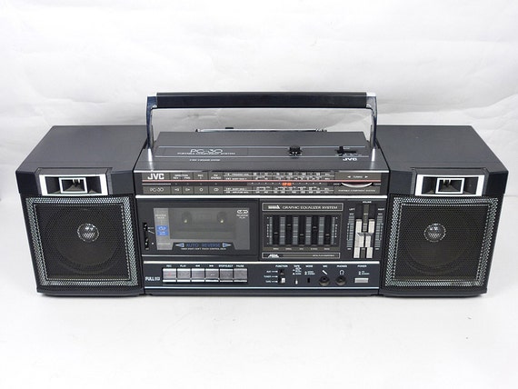 Vintage 80's JVC PC-30 boombox Ghetto Blaster cassette