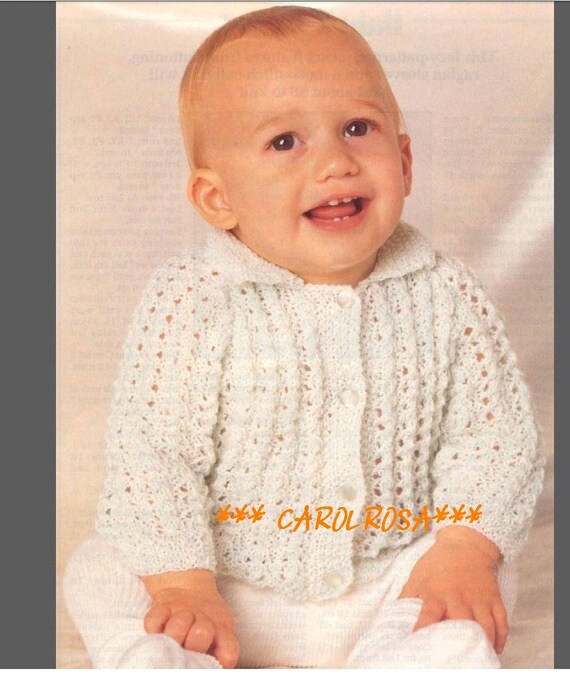 Knitting PATTERN PDF download Baby Cardigan/Sweater/Jacket