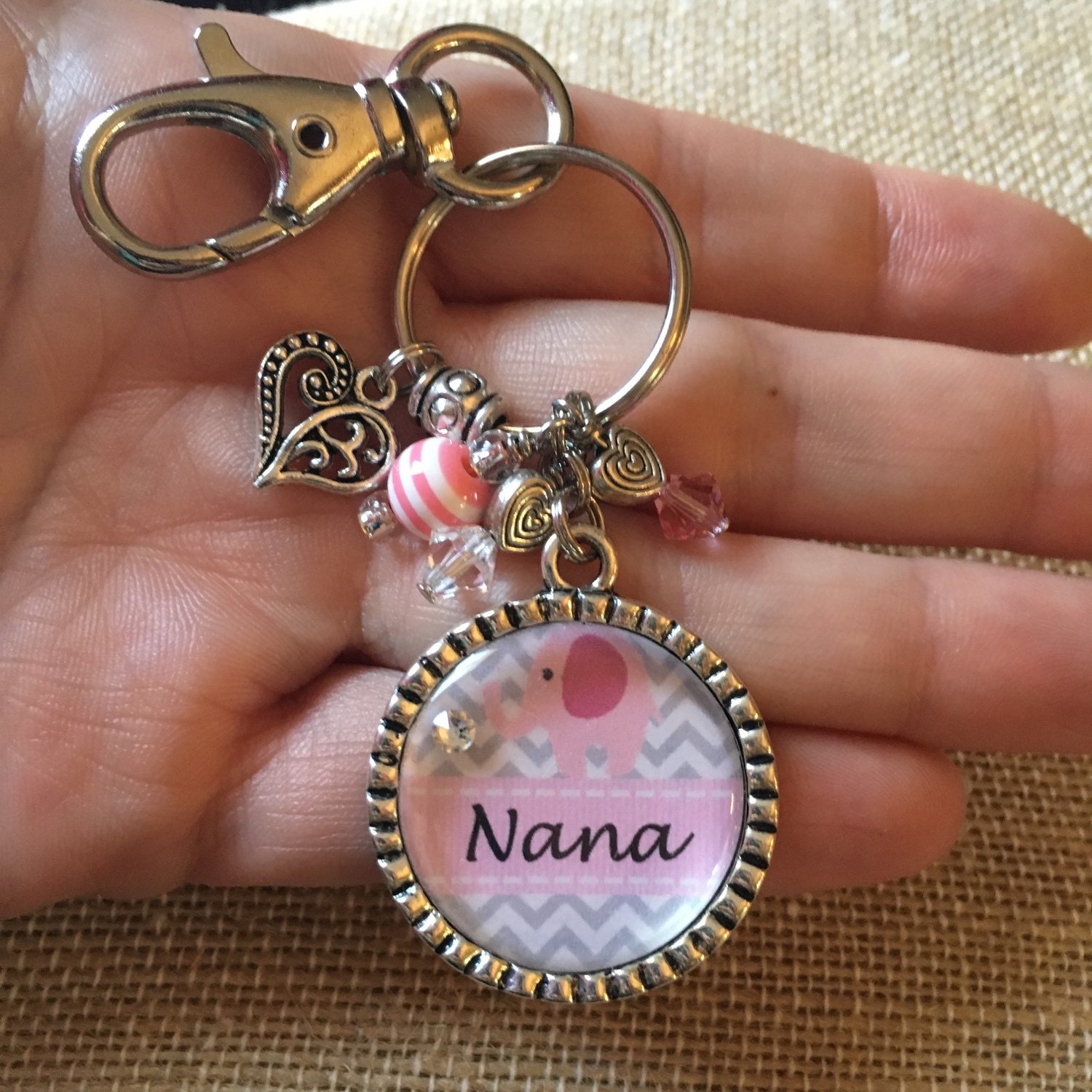 Nana Keychain gift Baby Girl Personalized Gift Mother's