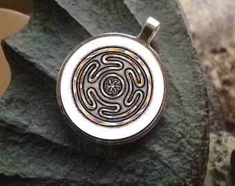 Hecate's Wheel,Strophalos Bezel Amulet by Mickie Mueller