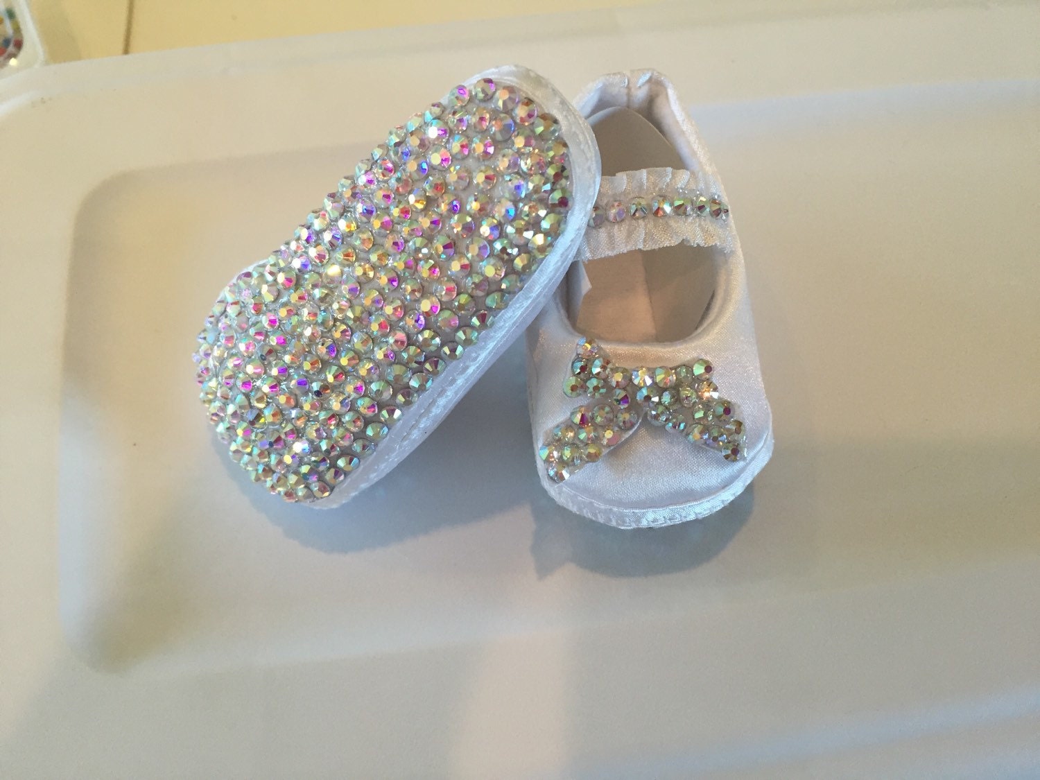 Swarovski Crystal Baby Shoes