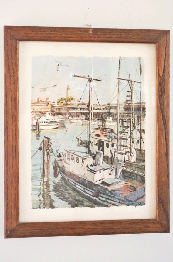 1960s Don Davey San Francisco Framed Print Fisherman's