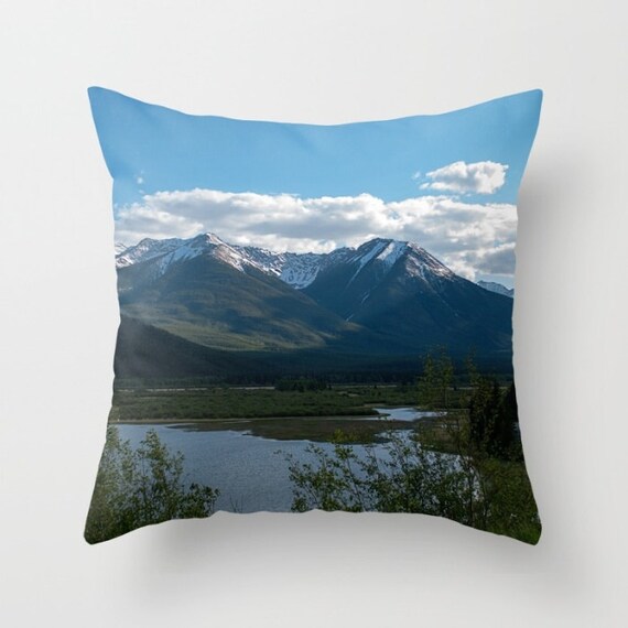 Sundance Range Mountain Pillow Cover Blue Lodge Bedroom