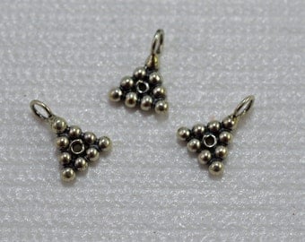 Antique silver plated dangle, 8mm - #1979