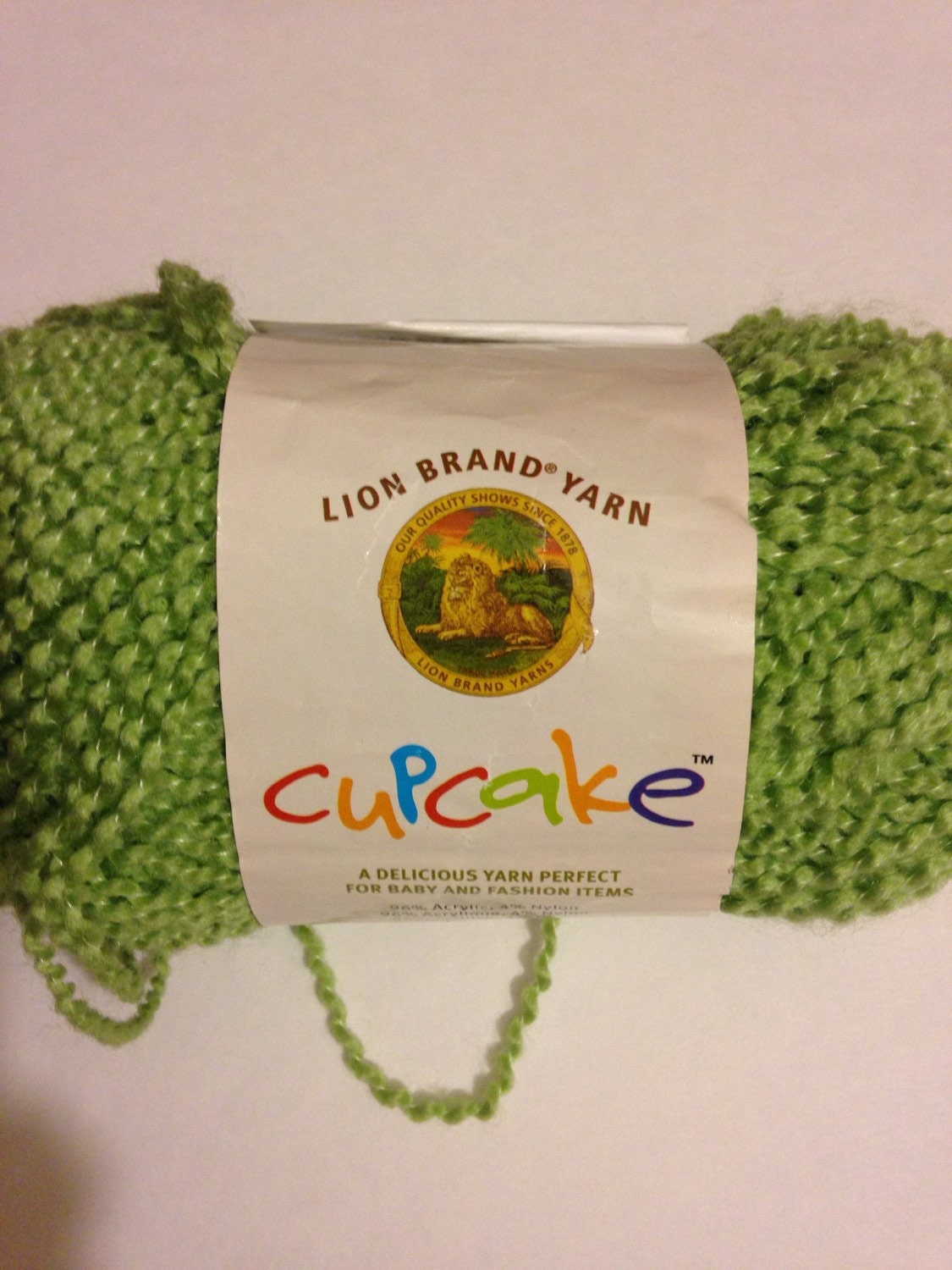 Lion Brand Cupcake Pistachio yarn crochet knitting