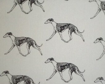 Greyhound Dog Fabric 3 All Cotton. Color is your choice 1 yd