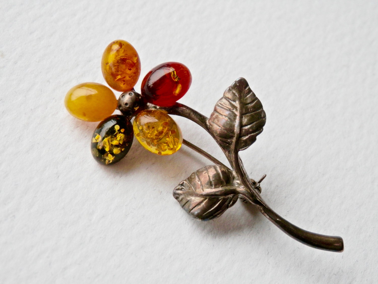 Vintage Brooch Amber Brooch Baltic Amber Polish By Thejewelrychain