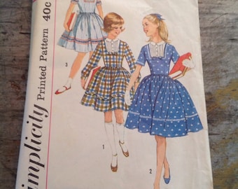 Vintage Simplicity Sewing Pattern 3570 Girl's Size 10 Dress