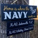 Reserved for Jessica - Home is Where the Air Force sends us Marine Corps, Coast Guard, Army, Navy Sends Us Sign US Military location duty st