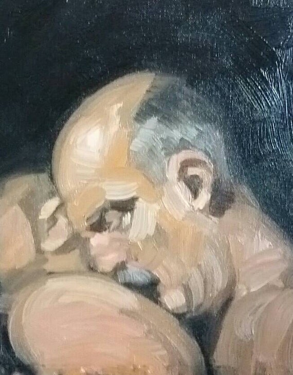 Bear and His Cub, oil on canvas panel 8x10 inches Kenney Mencher