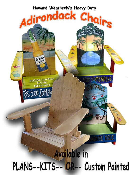 Adirondack Chair Plans by HouseofWeatherly on Etsy