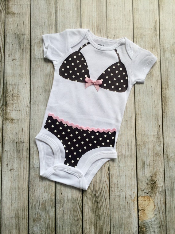 Black & White Polka Dot Bikini Onesie