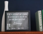 Framed Harry Potter Inspired Customized Nursery Print Baby Shower Gift Perfect for those who love Harry Potter