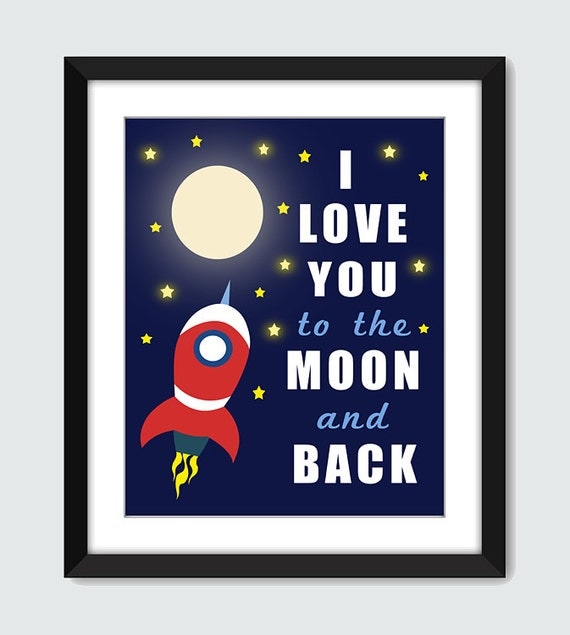 I Love You To The Moon And Back Origine I Love You to the Moon and Back Wall Print. 8x10 Wall Art
