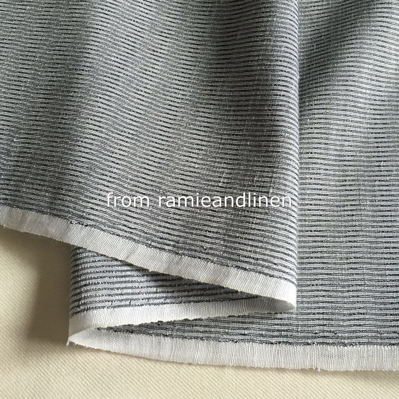 silk fabric silk linen blend stripes yarn dyed fabric half
