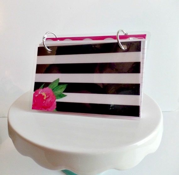 Index Card Binder 4 x 6 Index Card Holder by PaperShay on Etsy
