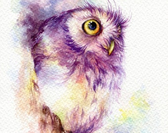 Hello World - ORIGINAL watercolor painting 7.5x11 inches