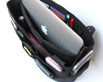 Large Purse organizer Bag organizer insert with iPad sleeve