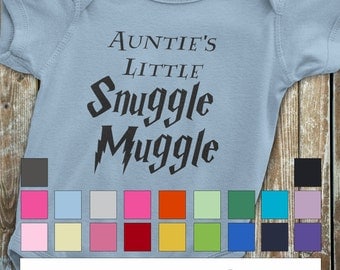 Harry Potter Onesie, Auntie's Little Snuggle Muggle, Harry Potter Baby, Harry Potter Baby shirt, Auntie onesie, Auntie to be gift
