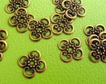 Antique Brass Bead Caps 13x13mm (Qty24)
