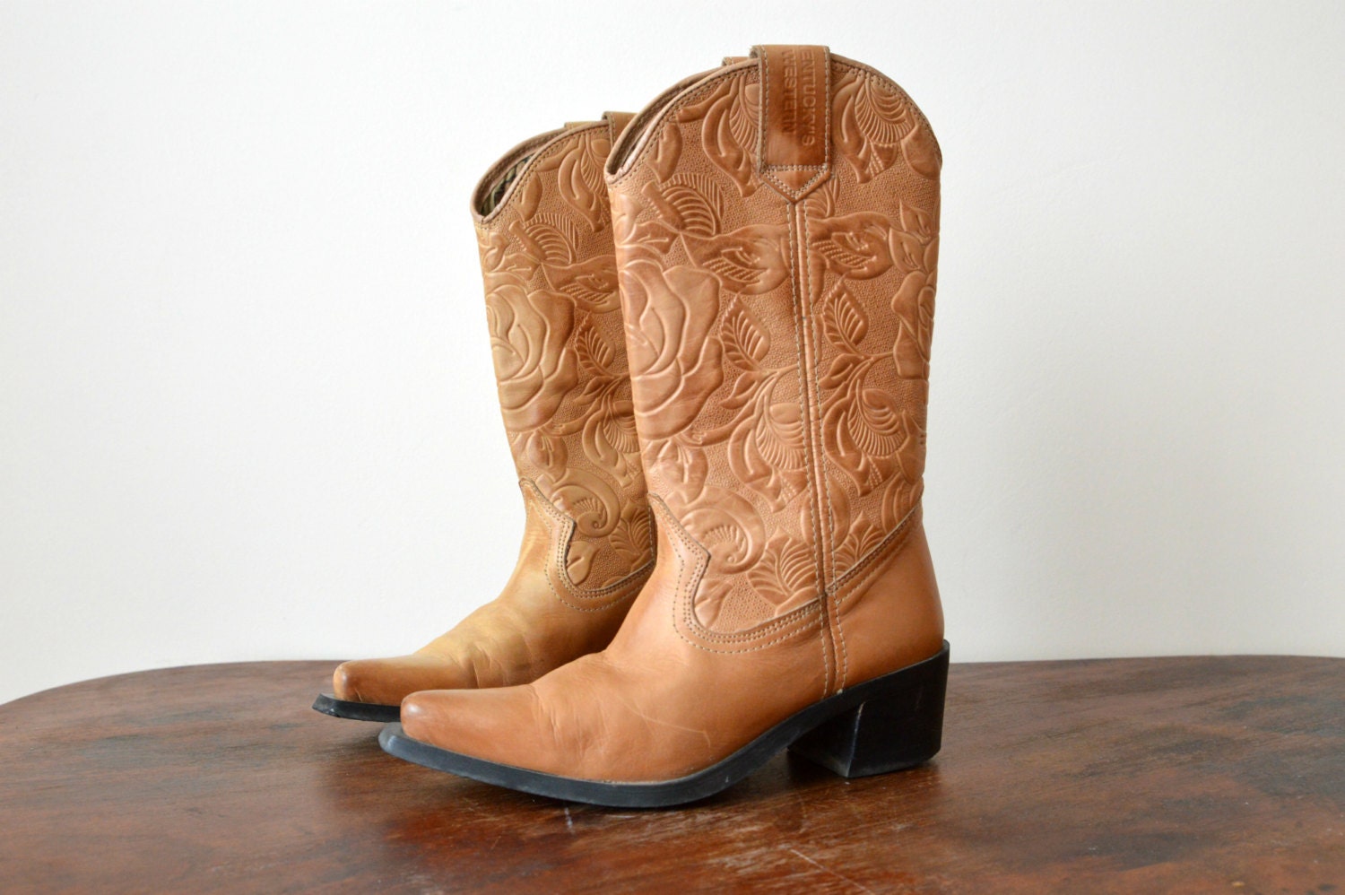tooled western boots