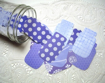 25 Mason Jar Paper Punches*Blue*Embellishments*Journal Accessories*Scrapbook Supply*Decoupage*Paper Punch*Collage Paper*Jar Tags*Jar Labels*