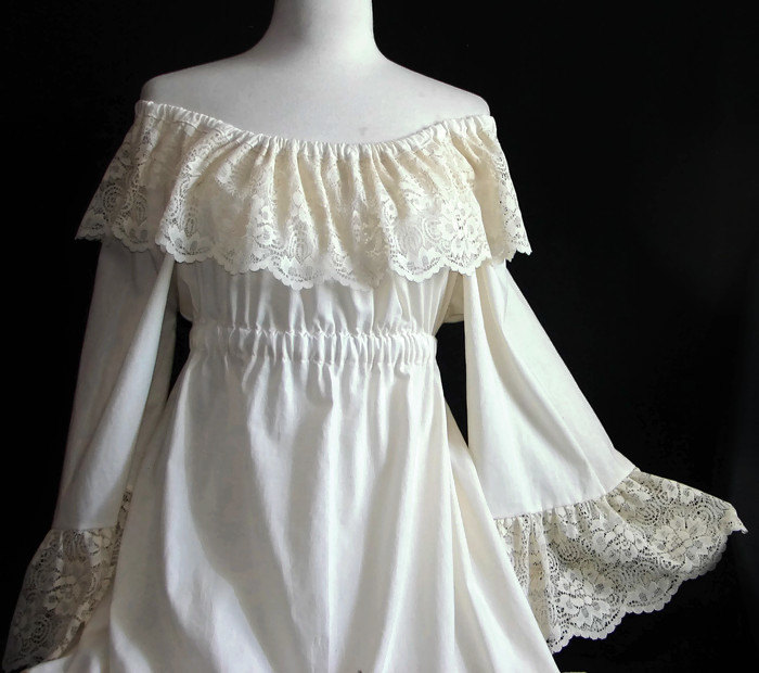 Victorian Peasant dress Custom wedding dress plus size wedding