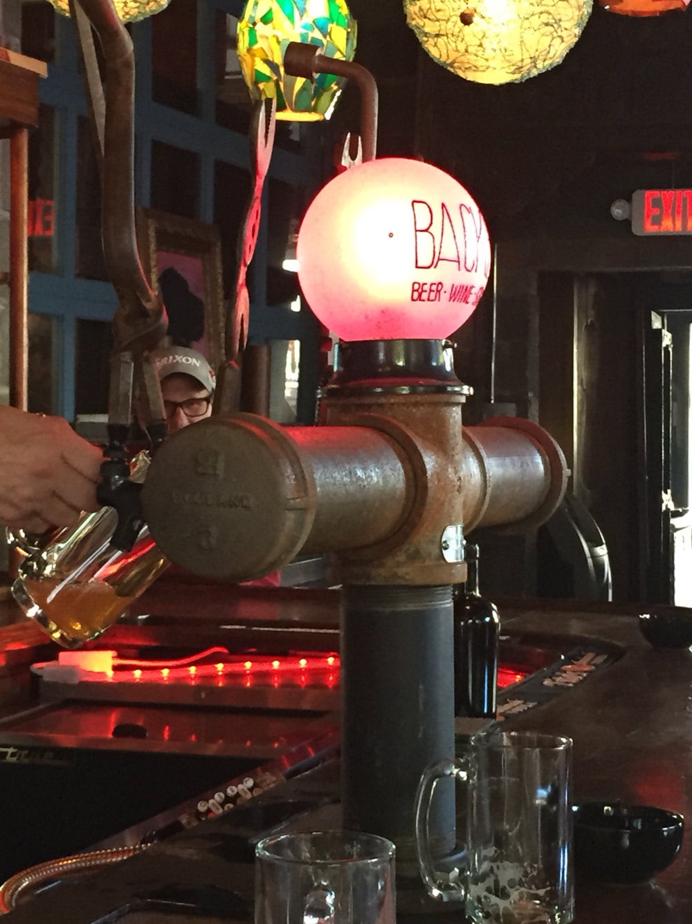 Custom 6 Tap Beer Draft Tower With Globe Light