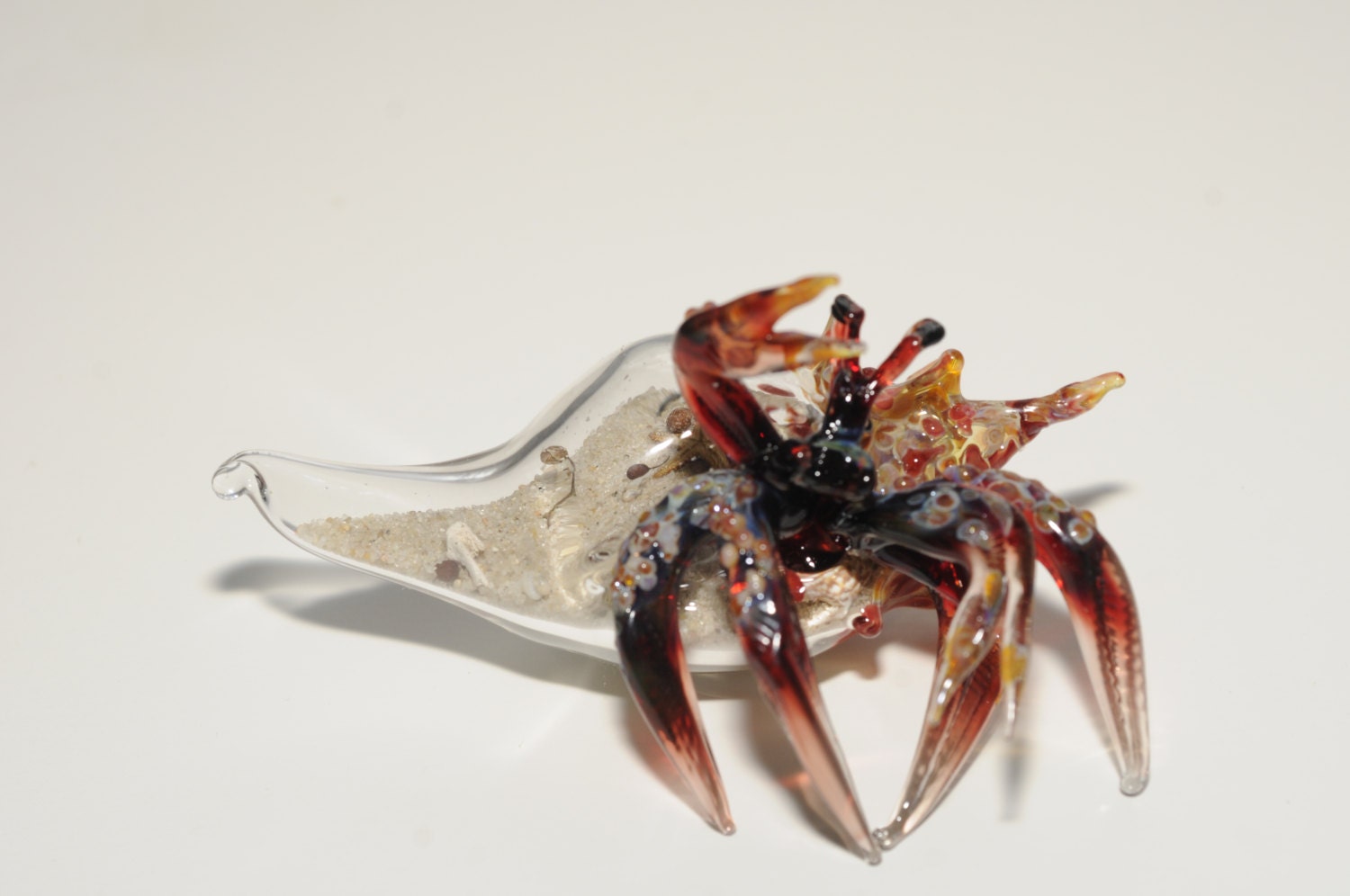 blown glass hermit crab shell