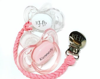 Personalized Pacifier Pacidoodle Pacifiers Baby Girl Personalized Pacifiers Monogram Pacifier Personalized Baby Girl Gift Pacifier Clip 0-6