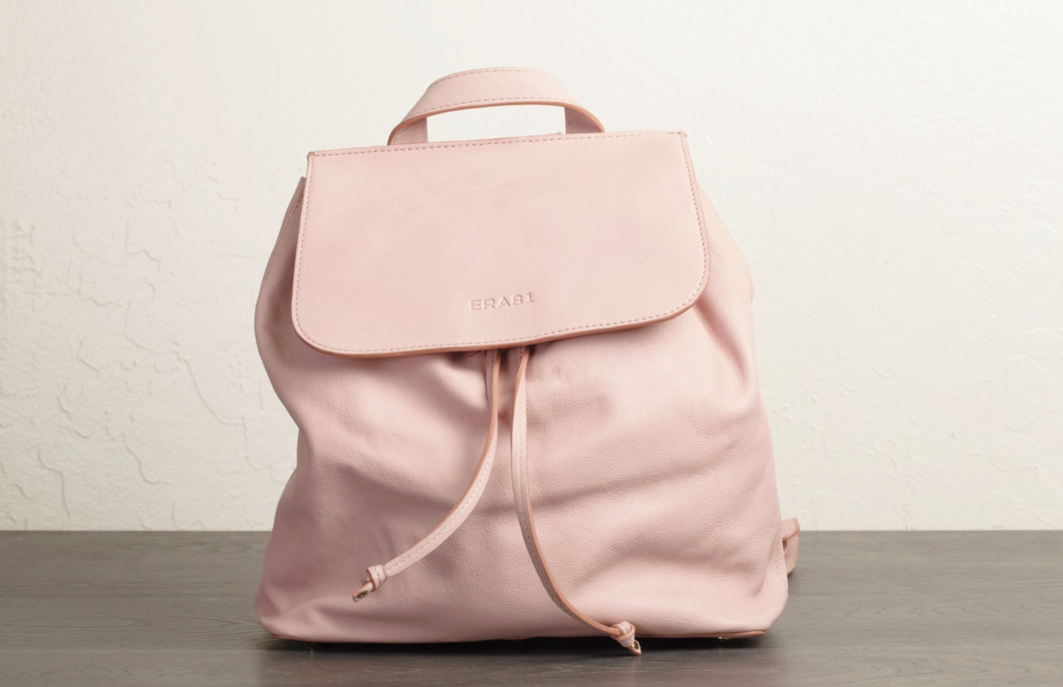 Leather drawstring bag drawstring backpack by TheLeatherExpert