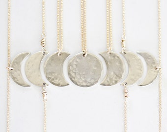 Bridesmaid Gift / Best Friend Necklace / Bridal Party / Moon Jewelry / Girl Squad / Mother Daughter Jewelry / Sister Necklace / Friendship