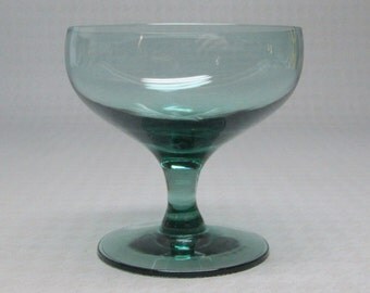 Russel Wright glass American Modern , Morgantown , one glass wine , seafoam