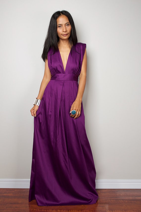 Purple Maxi Dress Long Formal Purple dress Oriental