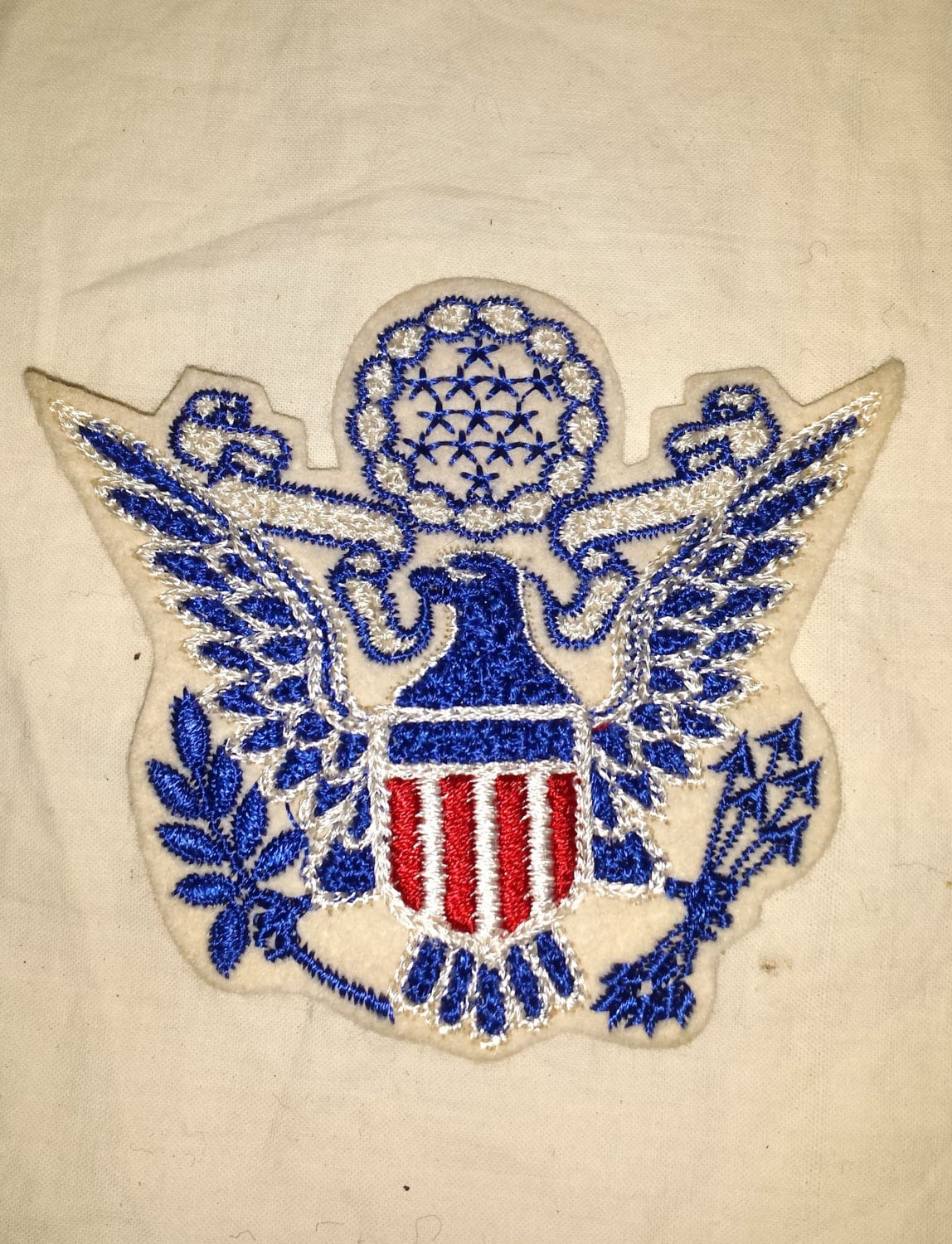 Vintage Patch Eagle Crest Military symbol school USA US