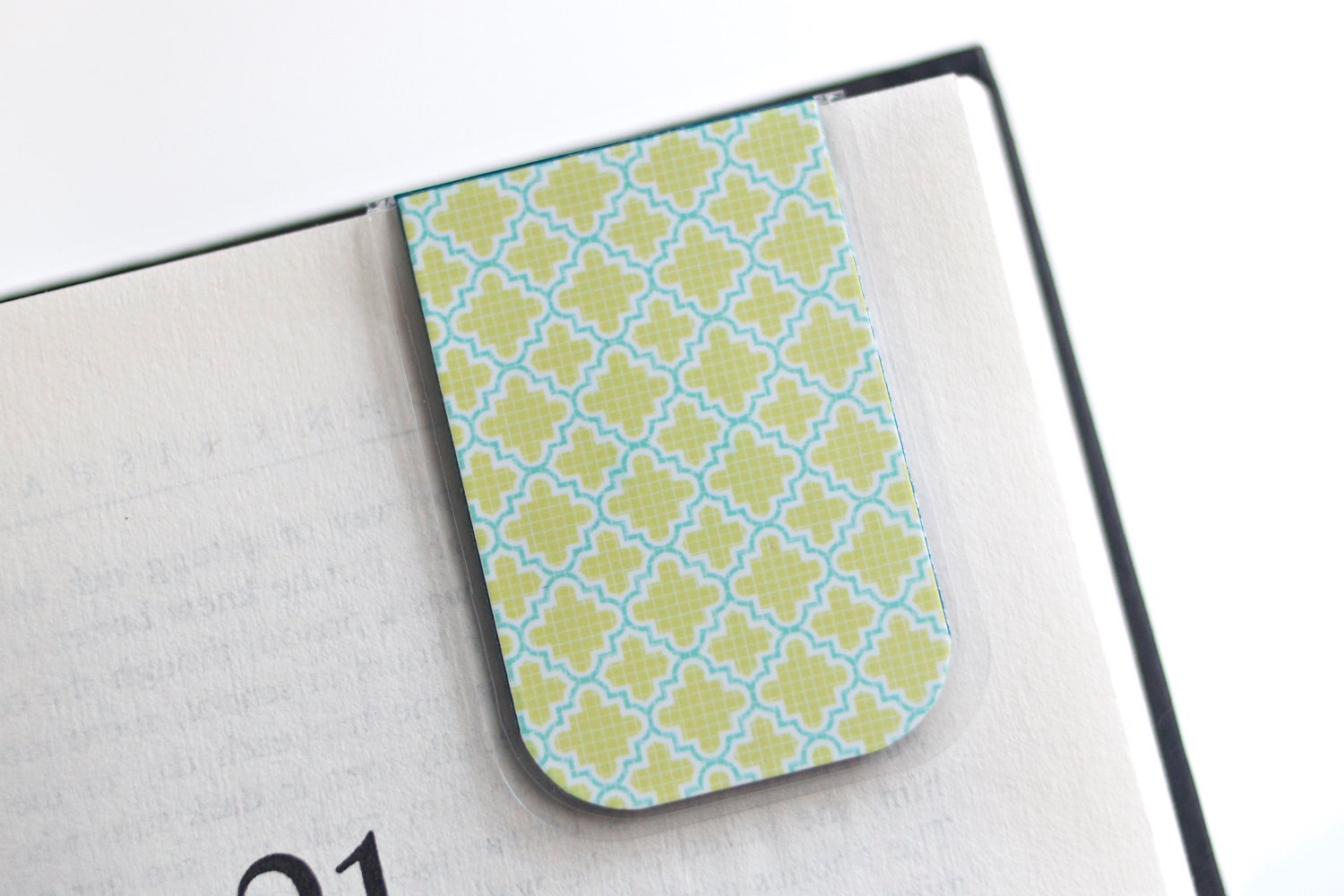 Bookmark Laminated Moroccan Tile Design Spring Green