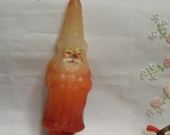 Wax Santa Candle Antique Old World Charm Antique Christmas Decoration Santa Claus Candle Unique Design Unlit OLD Wax Santa Candle