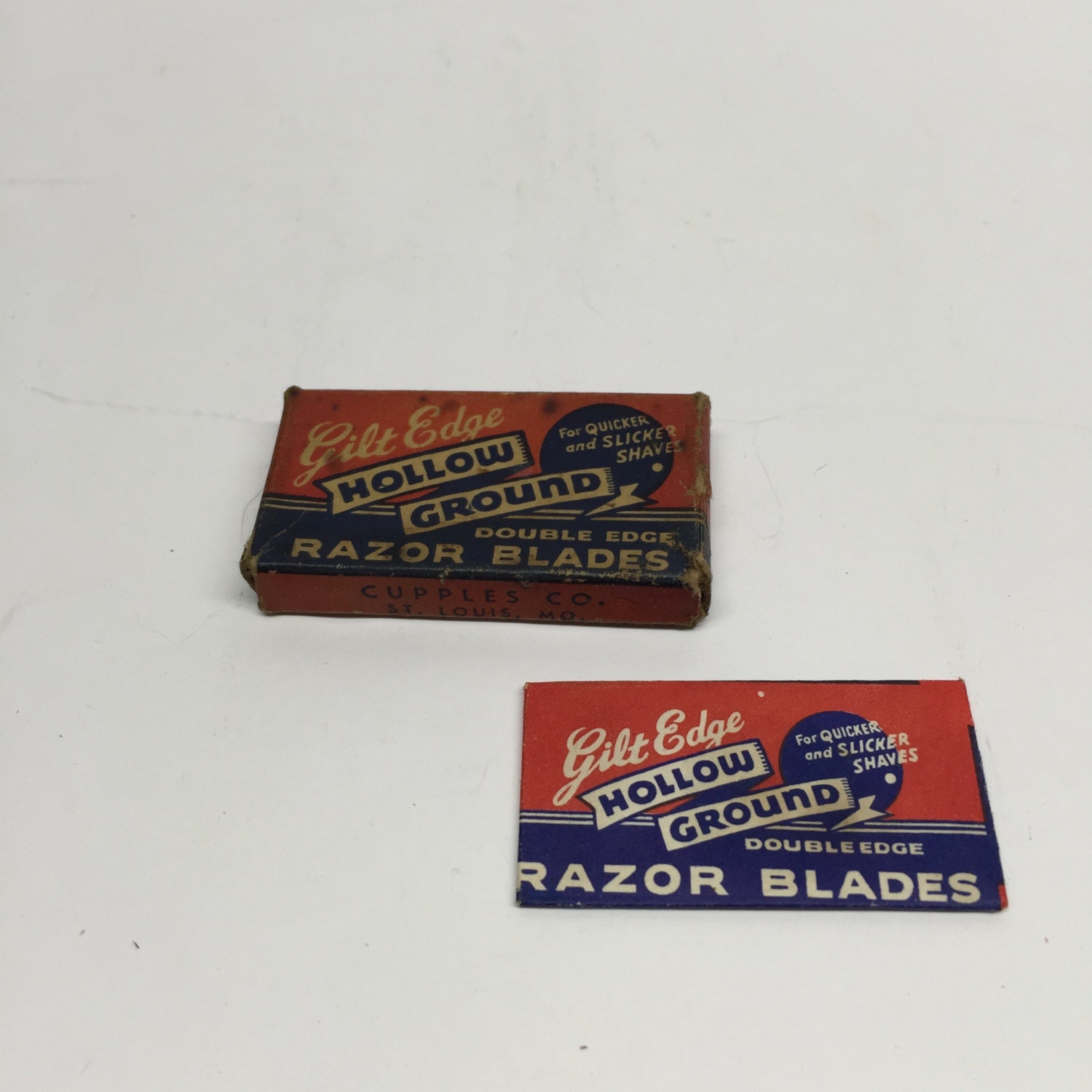 Gilt Razor Blades Edge Hollow Ground Double Edge 3 Blades