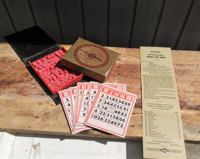 Vintage Pocket Bingo - Travel Bingo - Bingo Cards