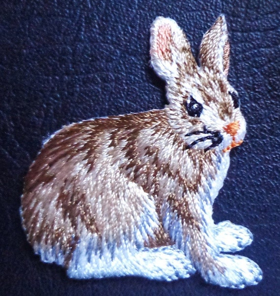 Rabbit iron on patch