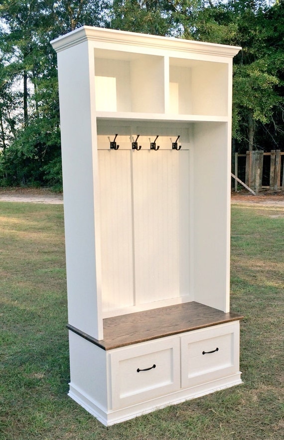 Mud bench Locker unit hall tree shoe bench made from